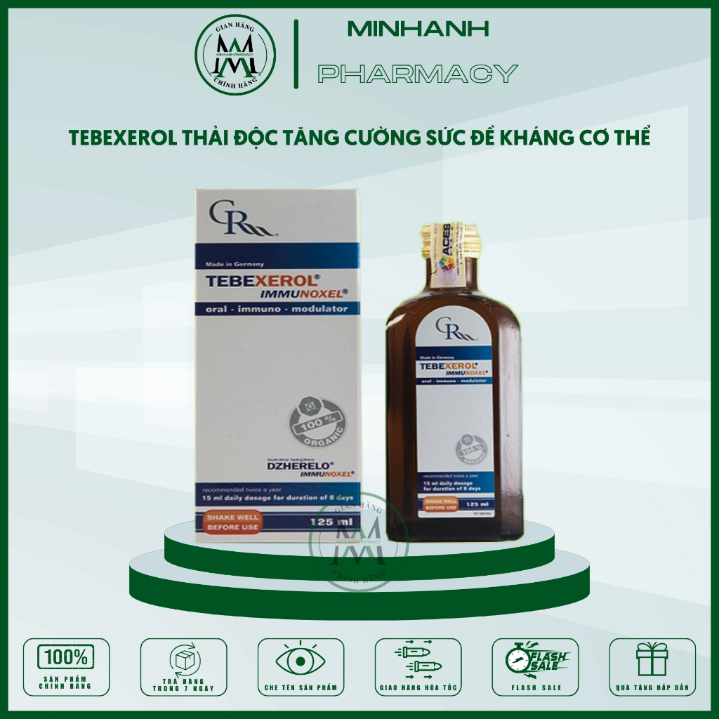 Tebexerol Immunoxel Hỗ trợ tăng cường miễn dịch cơ thể Tăng cường sức đề kháng Giải đôc Gan người bị Lao Phổi…