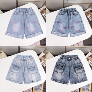 [Size 11kg-50kg] Quần jean lửng ống rộng bé gái