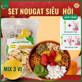Sét Nguyên Liệu Làm Kẹo Nougat Siêu Hời 60 viên Mix 3 vị