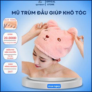 Mũ trùm đầu giúp khô tóc, mũ trùm tóc