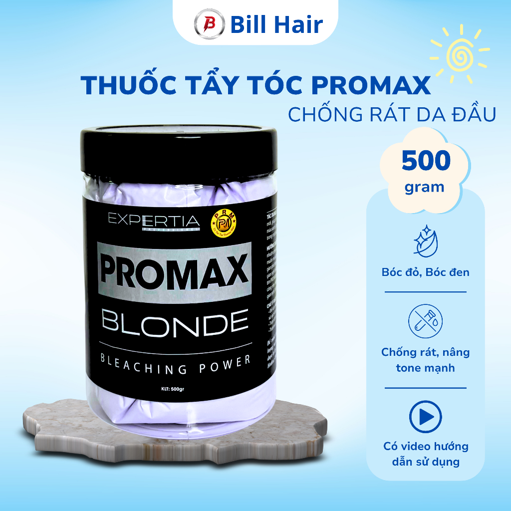 Thuốc tẩy tóc ProMax, Bột tẩy tóc cao cấp không xót da đầu, lên tone nhanh | Bill Hair, Billhair