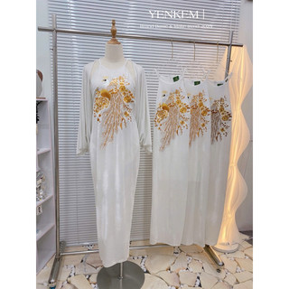Váy nhung the yếm thêu xinh mê