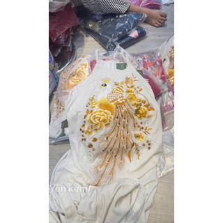 Váy nhung the yếm thêu xinh mê