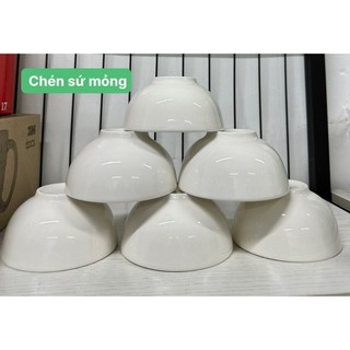 combo 10 chén sứ, 5 chén sứ trắng ăn cơm 11cm