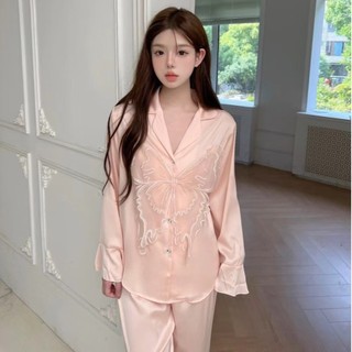 Bộ Lụa Mặc Nhà Đồ Pijama Nữ Chất Lụa Cao Cấp Mát Mềm Mịn ELSA PIJAMA