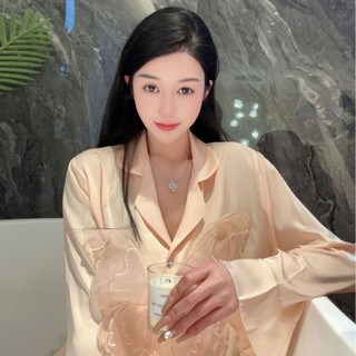 Bộ Lụa Mặc Nhà Đồ Pijama Nữ Chất Lụa Cao Cấp Mát Mềm Mịn ELSA PIJAMA