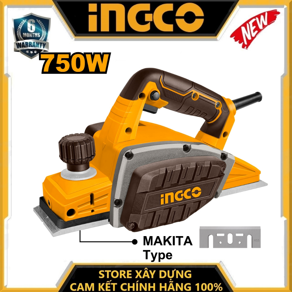 MÁY BÀO ĐIỆN 750W INGCO PL7508 - HÀNG CHÍNH HÃNG