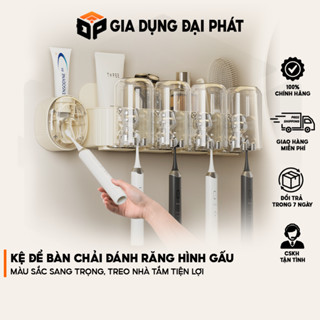 Kệ Để Bàn Chải Đánh Răng, Giá Treo Bàn Chải Đánh Răng Nhả Kem Không Cần Khoan Tường