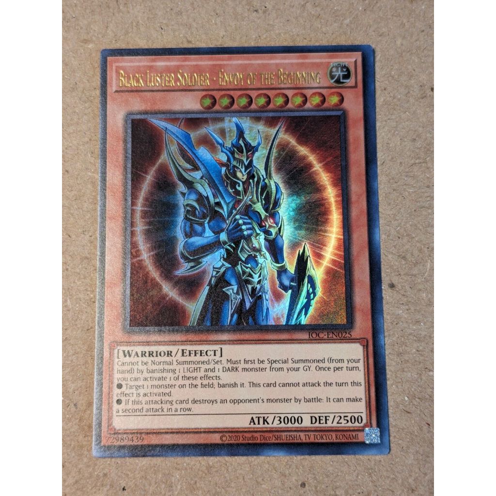 mã cổ IOC ultra rare Lá thẻ bài Yugioh Black Luster Soldier - Envoy of the Beginning - Tặng bọc bài 