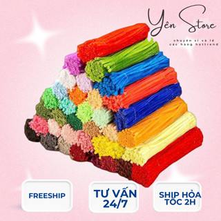 DÂY KẼM NHUNG LOẠI 1 DÀY MỊN ĐỦ MÀU LÀM HOA HANDMADE DIY YEN STORE