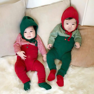 set quần áo đỏ Noel Tết cho em bé, trẻ sơ sinh