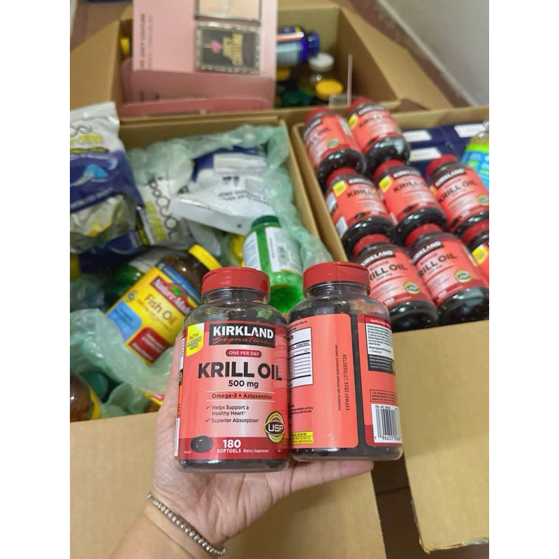 Viên uống OMEGA 3 cao cấp từ 𝐃𝐀̂̀𝐔 𝐍𝐇𝐔𝐘𝐄̂̃𝐍 𝐓𝐇𝐄̂̉ 𝐊𝐈𝐑𝐊𝐋𝐀𝐍𝐃 𝐊𝐑𝐈𝐋𝐋 𝐎𝐈𝐋 𝟓𝟎𝟎𝐌𝐋 Mẫu mới 180v