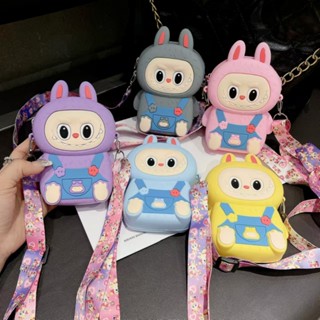 Túi Trẻ Em Labubu Ví Hoạt Hình Dễ Thương Túi Đeo Chéo Silicon Túi Đồ Chơi Đường Phố Babi mama TUI01