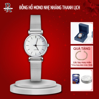 Đồng hồ nữ QUARTZ bạc dây hợp kim không gỉ phong cách Hàn Quốc Đồng hồ nữ tôn tay sáng da phù hợp cho mọi lứa tuổi
