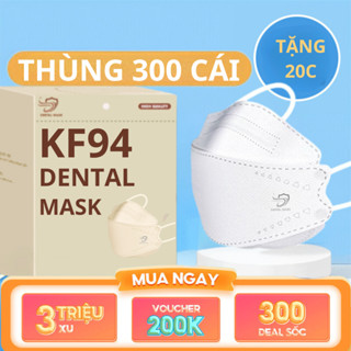 ( TẶNG 10C ) Sỉ thùng 300 cái khẩu trang kf94 người lớn chính hãng 4 lớp kháng khuẩn dày dặn chống tia UV