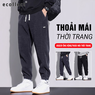 Quần Jogger Nam Nỉ Nhung Tăm Dày Ấm Cao Cấp ECOLLECT QD12 – Thoải Mái, Thời Trang, Đa Dụng Mặc Hàng Ngày Mùa Thu Đông