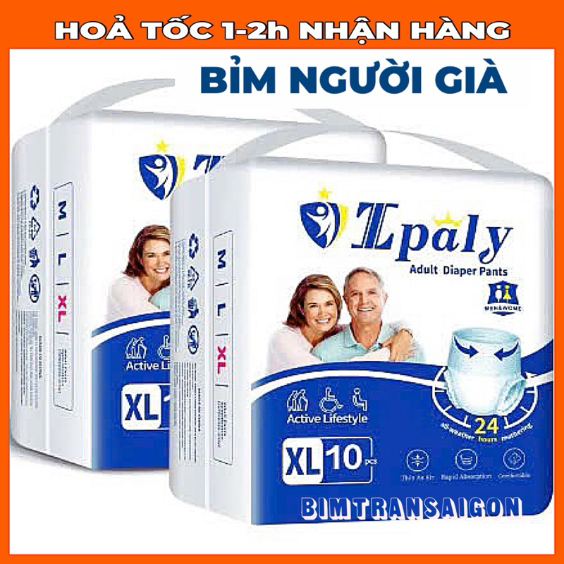 [ HCM HOẢ TỐC ] 100 Miếng bỉm quần, bỉm dán, tấm lót người già cao cấp IPALY M L XL