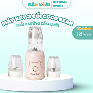 Máy xay 3 cối Coco Bear cho bé ăn dặm, xay thịt, xay hạt, xay sinh tố