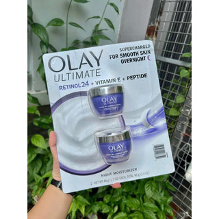   Bill Mỹ  Set 2 Kem dưỡng trắng sáng cấp ẩm Olay Retinol 24  Night Moisturizer 48g  Không mùi đêm  