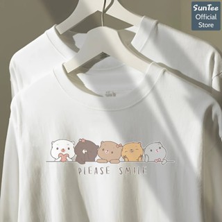 Áo thun dài tay nữ SUNTEE STDT007 form vừa phong cách basic in hình 07 vải cotton 250GSM cao cấp