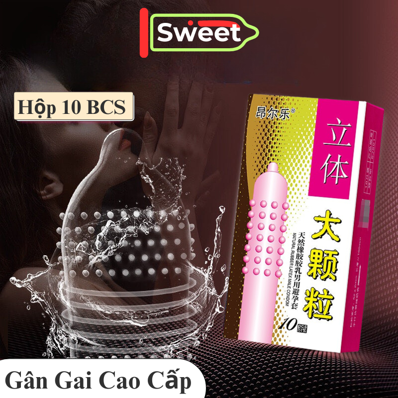 Bao cao su gân gai khúc giữa siêu phê Hộp 10 bcs