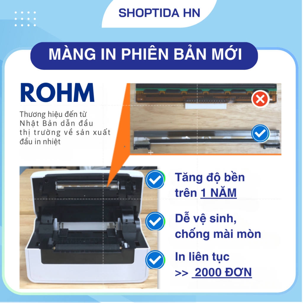 Máy in đơn hàng Shoptida SP46 in đơn hàng, phiếu gửi, minicode, logo tự dán, bảo hành 12 tháng | BigBuy360 - bigbuy360.vn