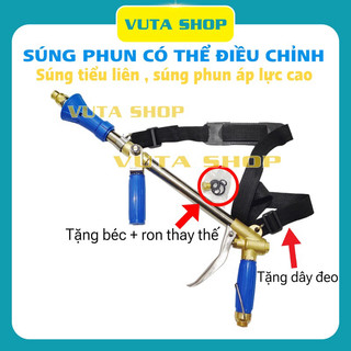  Súng phun Tiểu Liên  AK áp lực cao,dài 60cm chuyên phun sầu riêng bơ các loại cây cao phun xa đến 15m 