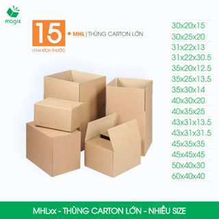 MHL - 10 thùng carton đóng hàng lớn - Nhiều size - Hộp carton, thùng giấy, hộp carton gói hàng