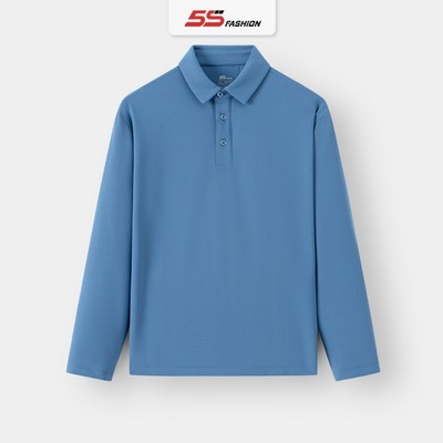 Áo Polo Nam Dài Tay 5S Fashion Chất Liệu Mềm Mịn, Ấm, Thiết Kế Basic Dễ Mặc APD24006