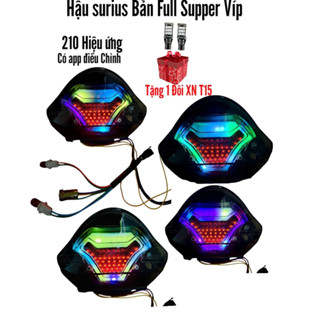 Đèn hậu TPT 210 hiệu ứng  gắn xe Sirius chuyển màu qua app bằng điện thoại , PHỤ KIỆN XE MÁY