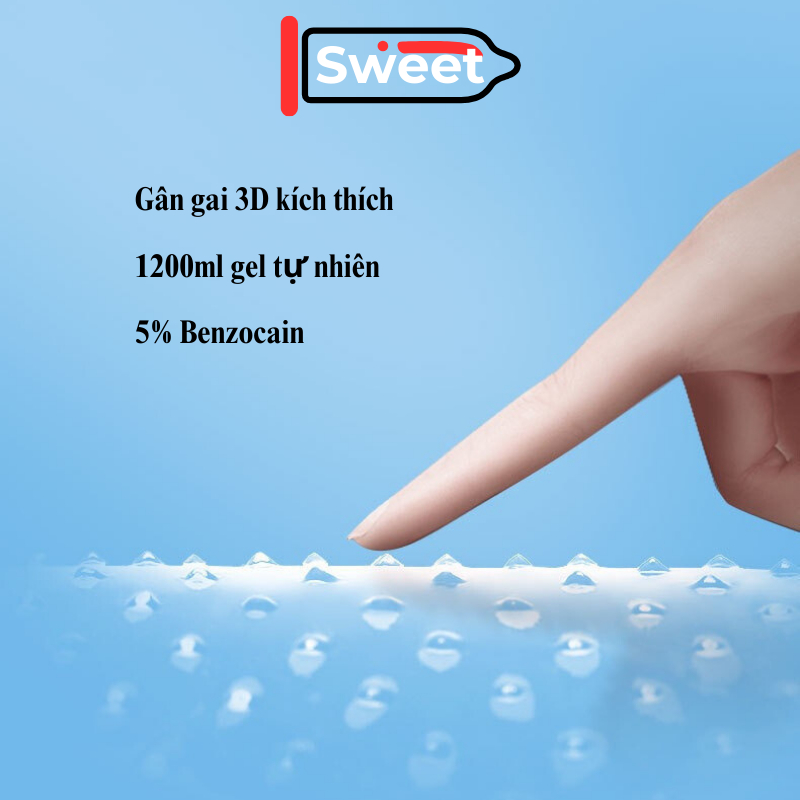 Bao cao su lưỡi mèo hoang gân gai li ti tột đỉnh cao cấp Hộp 10 bcs