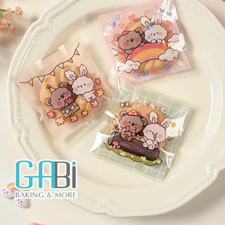 Túi đựng cookie Noel mép dán 10*10cm