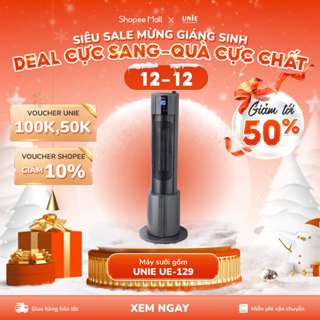 Máy sưởi gốm UNIE UE-129 làm ấm không khí công suất 2200W,3 chế độ sưởi cùng chế độ quạt gió,sử dụng 4 mùa