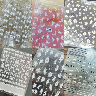 Sticker Nail 5D, 3D hình nơ, hoa dán móng siêu xinh nhiều mẫu HOT 2024