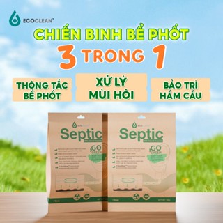 Gói Men Vi Sinh EcoClean Septic - Khử Mùi Hôi Toilet, Giảm Nghẹt Bồn Cầu, Đầy Hầm Cầu, Bể Phốt 100g