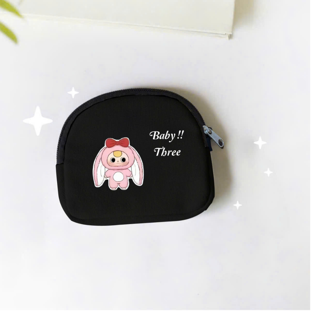 Ví Vải Canvas Mini In Họa Tiết Hoạt Hình Dễ Thương Có Khóa Kéo Đựng Thẻ Son Môi Chìa Khoá Tiện Dụng Cho Nữ | BigBuy360 - bigbuy360.vn