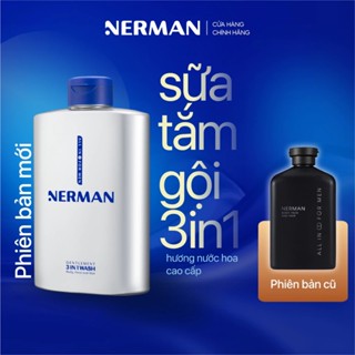 Sữa tắm gội hương nước hoa cao cấp Gentleman 3 in 1 NERMAN 350ml, mùi hương thơm dịu lưu hương lâu