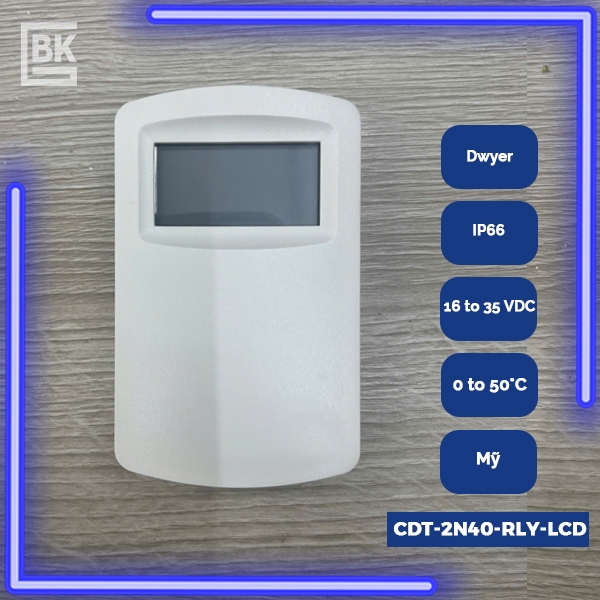 Cảm biến khí CO2, Dwyer, CDT-2N40-RLY-LCD
