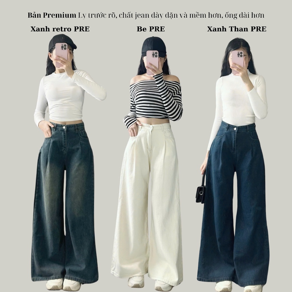 Quần Jean Ống Rộng 247Store Nhiều Màu Quần Bò Ống Suông Unisex Đi Học Đi Làm Back to School | BigBuy360 - bigbuy360.vn