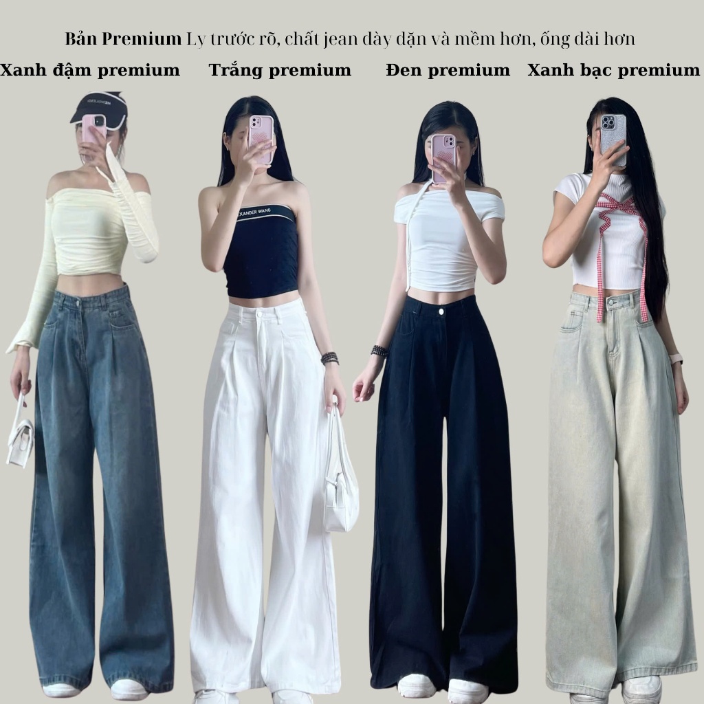 Quần Jean Ống Rộng 247Store Nhiều Màu Quần Bò Ống Suông Unisex Đi Học Đi Làm Back to School | BigBuy360 - bigbuy360.vn