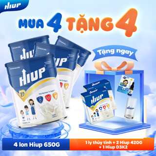 Sữa Bột HIUP Tăng Chiều Cao và Tăng Cân Cho Trẻ Từ 2 Đến 15 Tuổi (Combo Mua 4 Tặng 2 Hiup 420gr + 1 HiupD3K2)