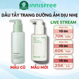  Dầu tẩy trang trà xanh dịu nhẹ innisfree Green Tea Hydrating Amino Acid Cleansing Oil 150ml sạch sâu 