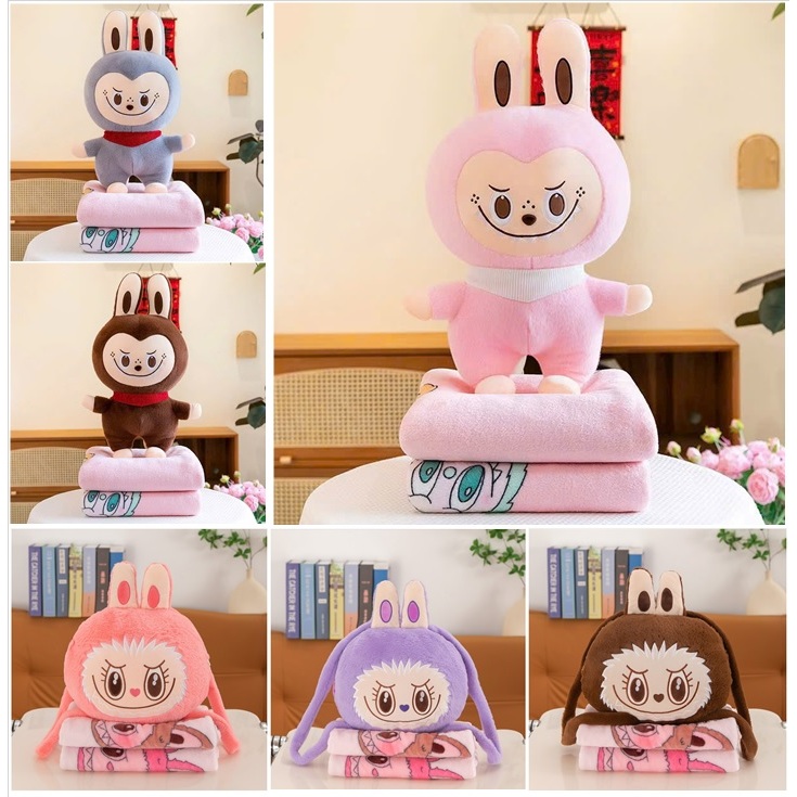 (Mẫu mới gối kèm chăn) Chăn gối văn phòng, mèo hoàng thượng, chuột đủ mẫu 2in1(gia_dung_tien_ich_68)