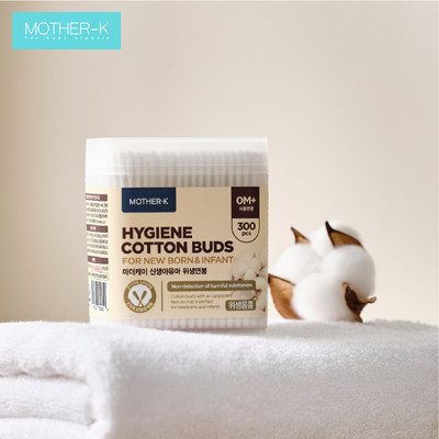 Tăm bông sơ sinh 1 đầu xoắn Mother-K Hàn Quốc (300c)