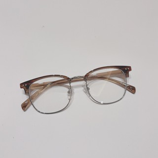 Gọng kính cận thời trang nam nữ ANNA kim loại nửa viền dáng vuông unisex cá tính OL 88008