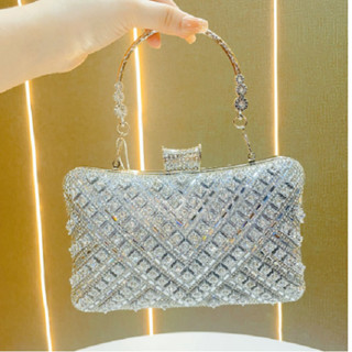 Túi Xách Nữ Đi Tiệc Đính Đá Sang Trọng, Clutch Cầm Tay, Túi Tặng Mẹ