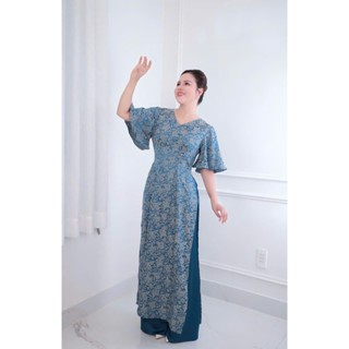 Set áo dài cách tân , Set đồ kiểu cho các bà, các mẹ,Set đồ trung niên,  quần dài, áo gấm tô châu CC59