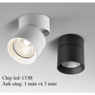 [X-LED] Đèn led ống bơ 220v, gắn nổi, có thể gập chiếu điểm, đèn rọi 7w | 10w | 20w | 30w -  ánh sáng 1 màu, 3 màu