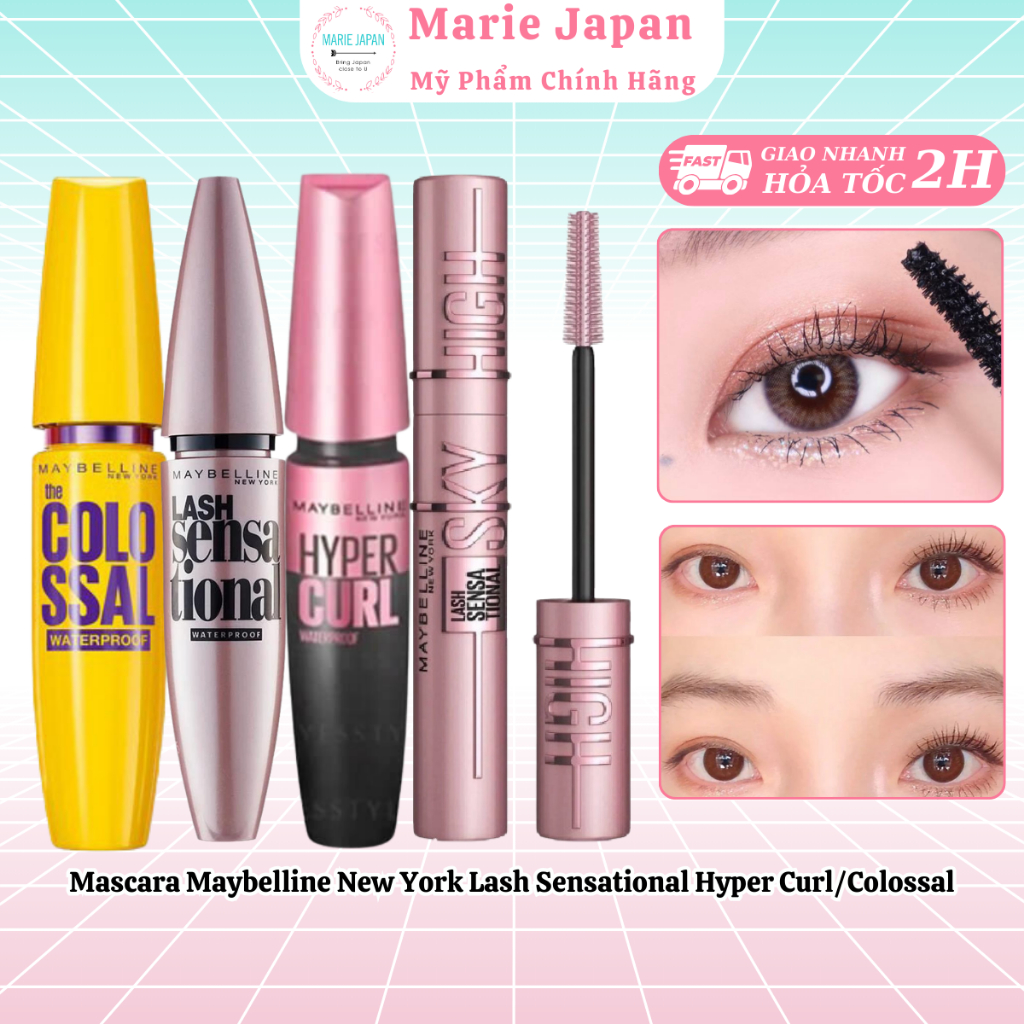 Mascara Maybelline New York Lash Sensational/Hyper Curl/Colossal Chính Hãng