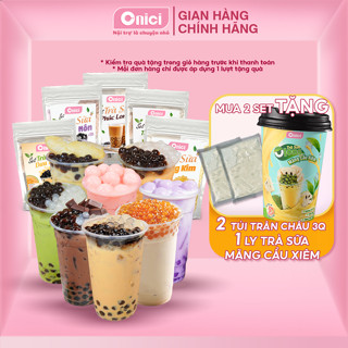 Set nguyên liệu pha trà sữa phúc long thái xanh thái đỏ BẾP CỦA MẸ ONICI thành phẩm 30 35 ly